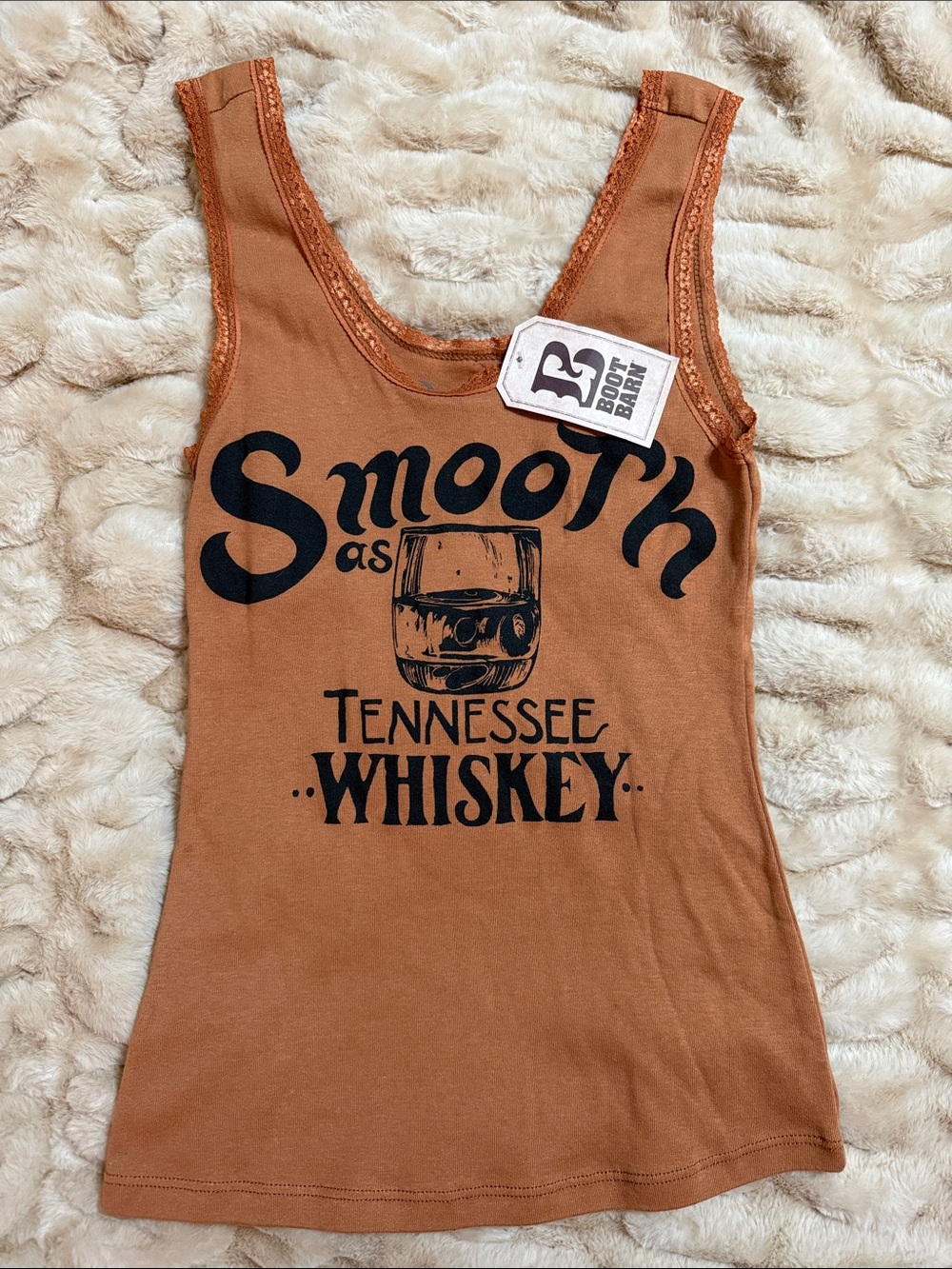 Boot Barn Women's 'Smooth as Tennessee Whiskey' Tank Top - Brown